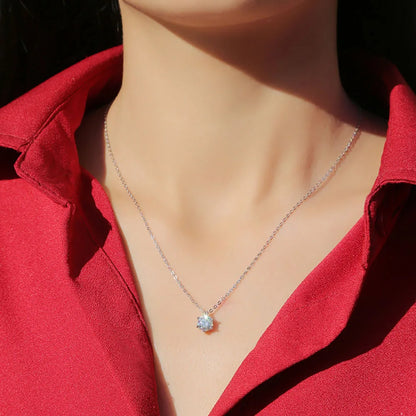 1 Carat Moissanite Pendant Necklace