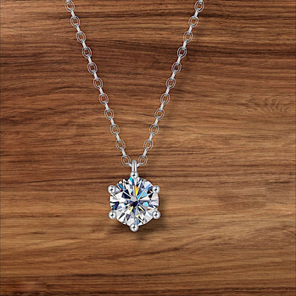 1 Carat Moissanite Pendant Necklace